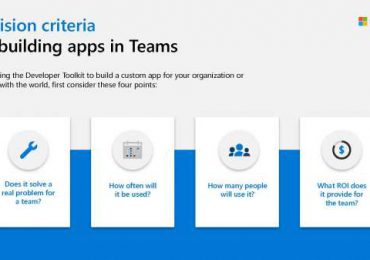 Decision criteria for building apps in Teams