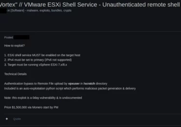 Ransomware operators exploit ESXi hypervisor vulnerability for mass encryption