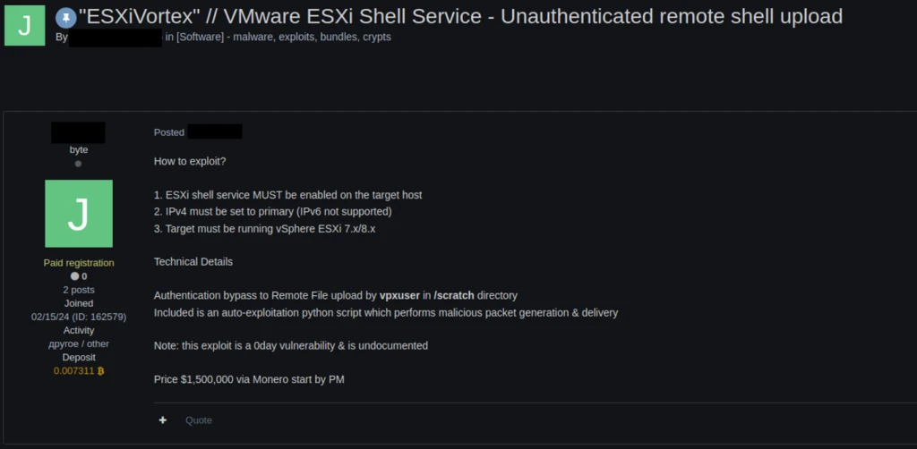 Ransomware operators exploit ESXi hypervisor vulnerability for mass encryption